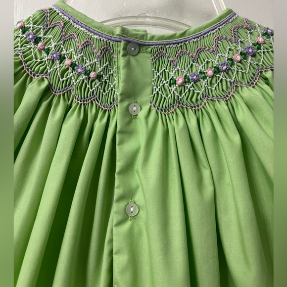 Petit Ami Green Smocked Dress 18 months - Picture 4 of 6